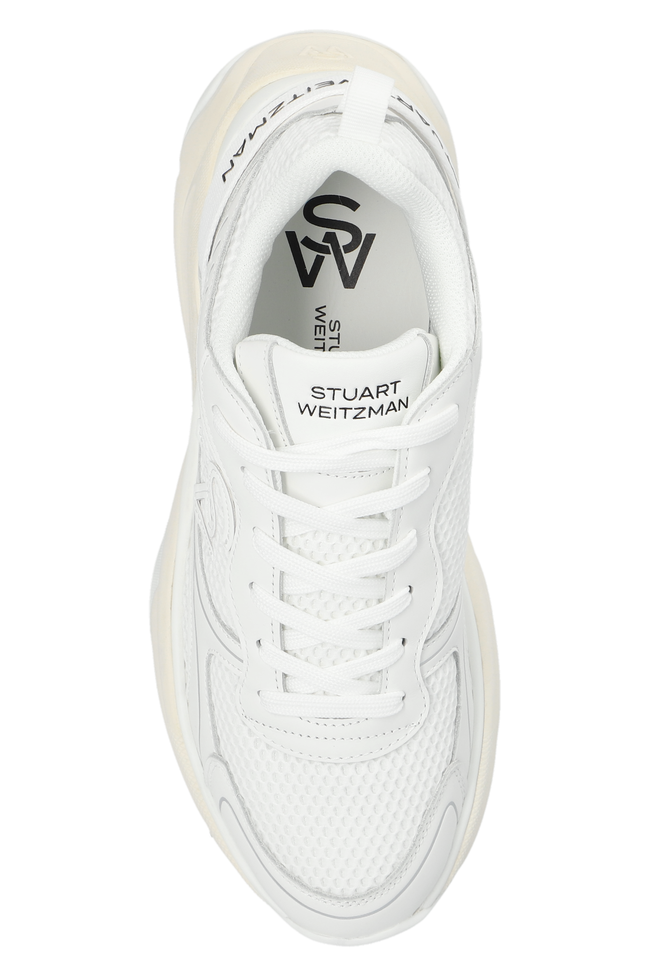 Stuart weitzman white sneakers deals